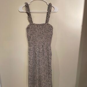 Abercrombie & Fitch - Leopard Print Smocked Midi Dress with Thigh Split Size M